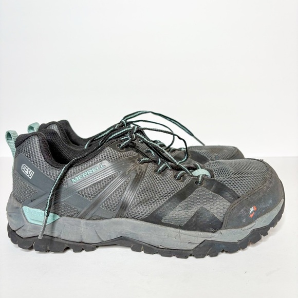 Merrell Fullbench 2 SD Steel Toe Safety Shoes Black and Gray Outdoor Shoes 9.5 - Picture 2 of 7
